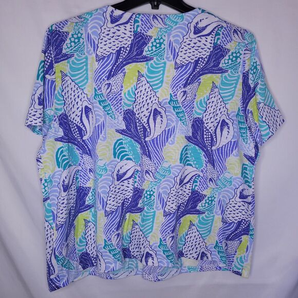 Alfred Dunner Top 1X Seashell Print Knit - Picture 5 of 10